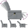 Sillón reclinable de masaje eléctrico tela gris claro de , Sillones - Ref: Foro24-3303304, Precio: 260,84 €, Descuento: %