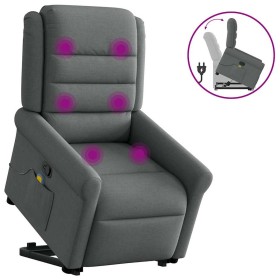 Silla de masaje reclinable de pie de tela gris oscuro de , Sillones - Ref: Foro24-3303325, Precio: 266,30 €, Descuento: %