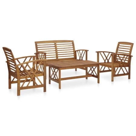 Juego de muebles de jardín 4 piezas madera maciza de acacia de vidaXL, Conjuntos de jardín - Ref: Foro24-3057983, Precio: 309...