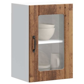 Armario pared cocina puerta de cristal Lucca madera vieja de , Armarios de cocina - Ref: Foro24-853775, Precio: 59,96 €, Desc...