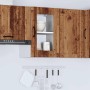Armario pared cocina puerta de cristal Lucca madera vieja de , Armarios de cocina - Ref: Foro24-853775, Precio: 59,96 €, Desc...