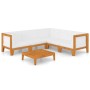 Juego muebles de jardín y cojines 6 pzas madera maciza acacia de vidaXL, Conjuntos de jardín - Ref: Foro24-3058122, Precio: 7...