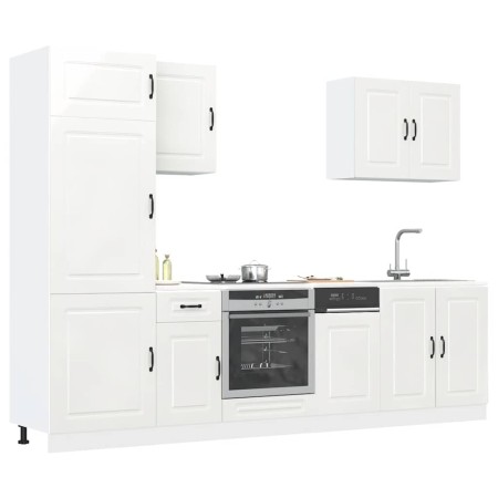 Mueble cocina Kalmar blanco de alto brillo 7 pzas de , Armarios de cocina - Ref: Foro24-3314763, Precio: 643,55 €, Descuento: %