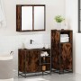 Set de muebles baño 3 pzas madera contrachapada roble ahumado de , Muebles de baño - Ref: Foro24-3300967, Precio: 221,95 €, D...