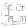 Mueble de cocina Kalmar blanco 7 piezas madera contrachapada de , Armarios de cocina - Ref: Foro24-3314761, Precio: 578,68 €,...