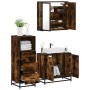 Set de muebles baño 3 pzas madera contrachapada roble ahumado de , Muebles de baño - Ref: Foro24-3301007, Precio: 214,17 €, D...