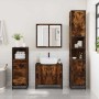 Set de muebles baño 3 pzas madera contrachapada roble ahumado de , Muebles de baño - Ref: Foro24-3301007, Precio: 214,17 €, D...