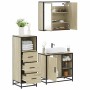 Set de muebles de baño 3 pzas madera contrachapada roble Sonoma de , Muebles de baño - Ref: Foro24-3301026, Precio: 224,67 €,...