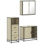 Set de muebles de baño 3 pzas madera contrachapada roble Sonoma de , Muebles de baño - Ref: Foro24-3301026, Precio: 224,67 €,...