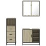 Set de muebles de baño 3 pzas madera contrachapada roble Sonoma de , Muebles de baño - Ref: Foro24-3301026, Precio: 224,67 €,...