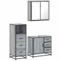 Set de muebles de baño 3 pzas madera contrachapada gris sonoma de , Muebles de baño - Ref: Foro24-3301018, Precio: 263,78 €, ...