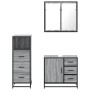 Set de muebles de baño 3 pzas madera contrachapada gris sonoma de , Muebles de baño - Ref: Foro24-3301018, Precio: 263,78 €, ...