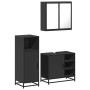 Juego de muebles de baño 3 pzas madera contrachapada negro de , Muebles de baño - Ref: Foro24-3300965, Precio: 233,28 €, Desc...