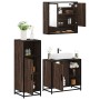 Set de muebles baño 3 pzas madera contrachapada roble marrón de , Muebles de baño - Ref: Foro24-3300999, Precio: 225,42 €, De...