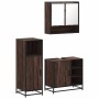 Set de muebles baño 3 pzas madera contrachapada roble marrón de , Muebles de baño - Ref: Foro24-3300999, Precio: 225,42 €, De...
