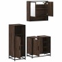 Set de muebles baño 3 pzas madera contrachapada roble marrón de , Muebles de baño - Ref: Foro24-3300999, Precio: 225,42 €, De...