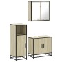 Set de muebles de baño 3 pzas madera contrachapada roble Sonoma de , Muebles de baño - Ref: Foro24-3300946, Precio: 203,28 €,...