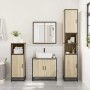 Set de muebles de baño 3 pzas madera contrachapada roble Sonoma de , Muebles de baño - Ref: Foro24-3300946, Precio: 203,28 €,...