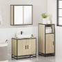 Set de muebles de baño 3 pzas madera contrachapada roble Sonoma de , Muebles de baño - Ref: Foro24-3300946, Precio: 203,28 €,...
