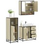 Set de muebles de baño 3 pzas madera contrachapada roble Sonoma de , Muebles de baño - Ref: Foro24-3300986, Precio: 224,77 €,...