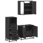 Juego de muebles de baño 3 pzas madera contrachapada negro de , Muebles de baño - Ref: Foro24-3301005, Precio: 236,02 €, Desc...