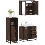 Set de muebles baño 3 pzas madera contrachapada roble marrón de , Muebles de baño - Ref: Foro24-3300959, Precio: 228,10 €, De...
