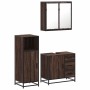 Set de muebles baño 3 pzas madera contrachapada roble marrón de , Muebles de baño - Ref: Foro24-3300959, Precio: 228,10 €, De...