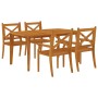 Juego de comedor de jardín 5 piezas madera maciza de acacia de vidaXL, Conjuntos de jardín - Ref: Foro24-3058003, Precio: 484...