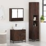 Set de muebles baño 3 pzas madera contrachapada roble marrón de , Muebles de baño - Ref: Foro24-3301109, Precio: 289,87 €, De...