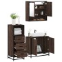 Set de muebles baño 3 pzas madera contrachapada roble marrón de , Muebles de baño - Ref: Foro24-3301039, Precio: 220,53 €, De...