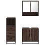 Set de muebles baño 3 pzas madera contrachapada roble marrón de , Muebles de baño - Ref: Foro24-3301039, Precio: 220,53 €, De...