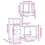 Set de muebles baño 3 pzas madera contrachapada roble marrón de , Muebles de baño - Ref: Foro24-3301039, Precio: 220,53 €, De...