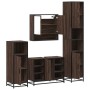 Set de muebles baño 4 pzas madera contrachapada roble marrón de , Muebles de baño - Ref: Foro24-3301244, Precio: 401,68 €, De...