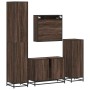 Set de muebles baño 4 pzas madera contrachapada roble marrón de , Muebles de baño - Ref: Foro24-3301244, Precio: 401,68 €, De...