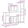 Set de muebles baño 4 pzas madera contrachapada roble marrón de , Muebles de baño - Ref: Foro24-3301244, Precio: 401,68 €, De...