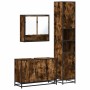 Set de muebles baño 3 pzas madera contrachapada roble ahumado de , Muebles de baño - Ref: Foro24-3301102, Precio: 298,94 €, D...