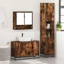 Set de muebles baño 3 pzas madera contrachapada roble ahumado de , Muebles de baño - Ref: Foro24-3301102, Precio: 298,94 €, D...