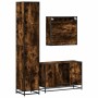 Set de muebles baño 3 pzas madera contrachapada roble ahumado de , Muebles de baño - Ref: Foro24-3301102, Precio: 298,94 €, D...