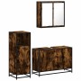 Set de muebles baño 3 pzas madera contrachapada roble ahumado de , Muebles de baño - Ref: Foro24-3300952, Precio: 230,54 €, D...