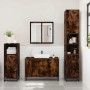 Set de muebles baño 3 pzas madera contrachapada roble ahumado de , Muebles de baño - Ref: Foro24-3300952, Precio: 230,54 €, D...