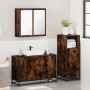 Set de muebles baño 3 pzas madera contrachapada roble ahumado de , Muebles de baño - Ref: Foro24-3300952, Precio: 230,54 €, D...