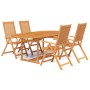 Juego de comedor de jardín 5 piezas madera maciza de acacia de vidaXL, Conjuntos de jardín - Ref: Foro24-3058011, Precio: 561...