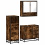 Set de muebles baño 3 pzas madera contrachapada roble ahumado de , Muebles de baño - Ref: Foro24-3301047, Precio: 256,22 €, D...
