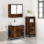 Set de muebles baño 3 pzas madera contrachapada roble ahumado de , Muebles de baño - Ref: Foro24-3301047, Precio: 256,22 €, D...