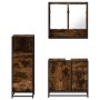 Set de muebles baño 3 pzas madera contrachapada roble ahumado de , Muebles de baño - Ref: Foro24-3301047, Precio: 256,22 €, D...