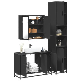 Juego de muebles de baño 3 pzas madera contrachapada negro de , Muebles de baño - Ref: Foro24-3301070, Precio: 319,06 €, Desc...