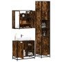 Set de muebles baño 3 pzas madera contrachapada roble ahumado de , Muebles de baño - Ref: Foro24-3301087, Precio: 289,52 €, D...