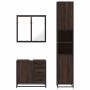 Set de muebles baño 3 pzas madera contrachapada roble marrón de , Muebles de baño - Ref: Foro24-3301079, Precio: 279,81 €, De...