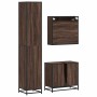 Set de muebles baño 3 pzas madera contrachapada roble marrón de , Muebles de baño - Ref: Foro24-3301079, Precio: 279,81 €, De...