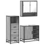 Set de muebles de baño 3 pzas madera contrachapada gris sonoma de , Muebles de baño - Ref: Foro24-3301058, Precio: 244,49 €, ...